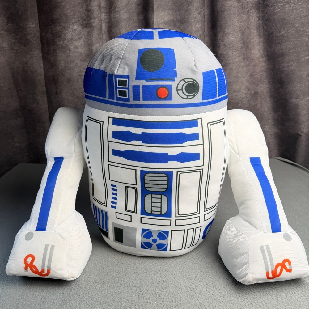 Star Wars R2-D2 Plush Buddy Decorative Pillow Blue White 20 Inch Large Droid